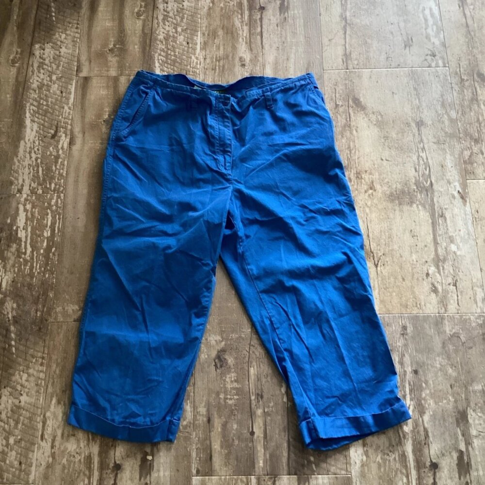 LAUREN RALPH LAUREN Green Tag High Rise Capri Pants Blue Women’s 16